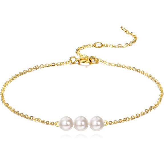 KECHO 14K Gold Pearl Bracelet Jewelry Gift