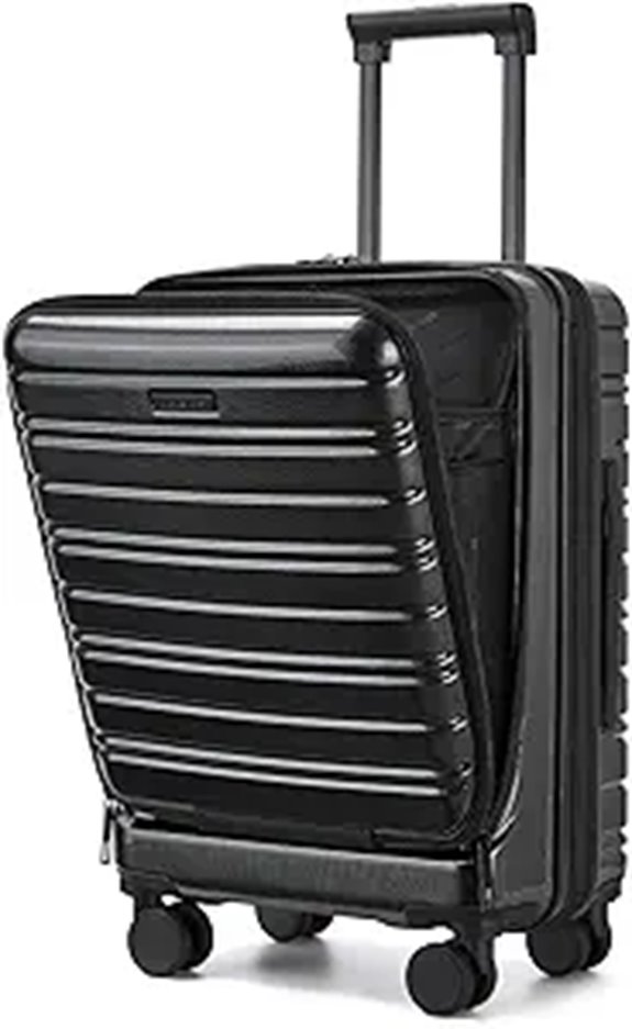 LARVENDER 20-Inch Expandable Carry-On Luggage with TSA