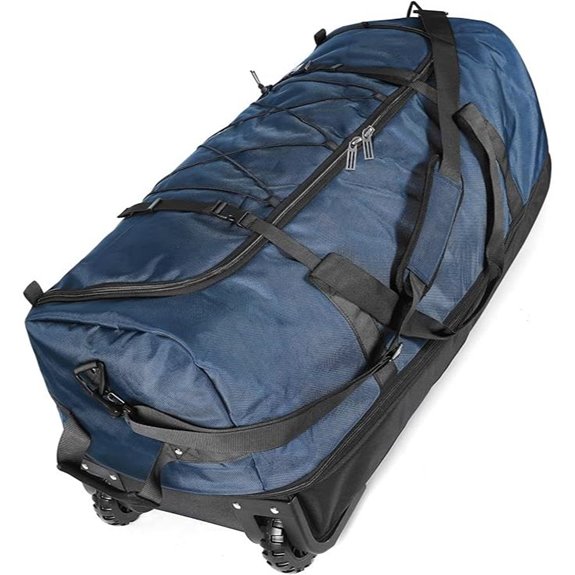 Expandable 110L to 140L Foldable Rolling Duffle Bag