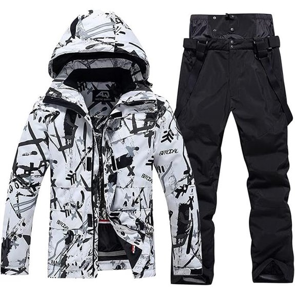 Men's Waterproof Ski Jacket and Pants Set