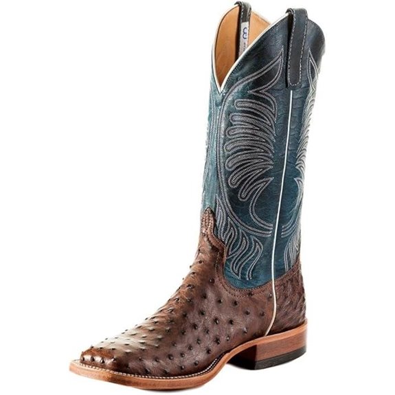 Anderson Bean Men's Kango Tabac Mad Dog Full Quill Ostrich Cowboy Boot