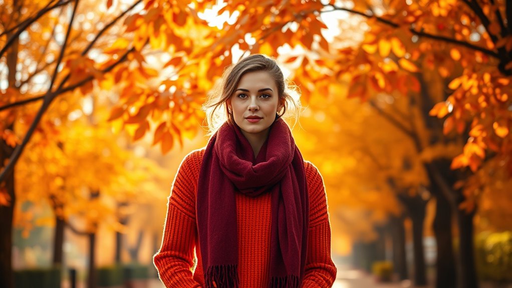 autumnal colors and textures