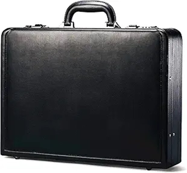 Samsonite Bonded Leather Attache Black One Size