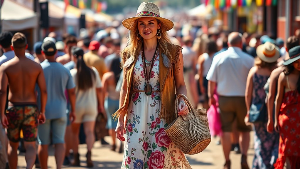 boho festival layered textures