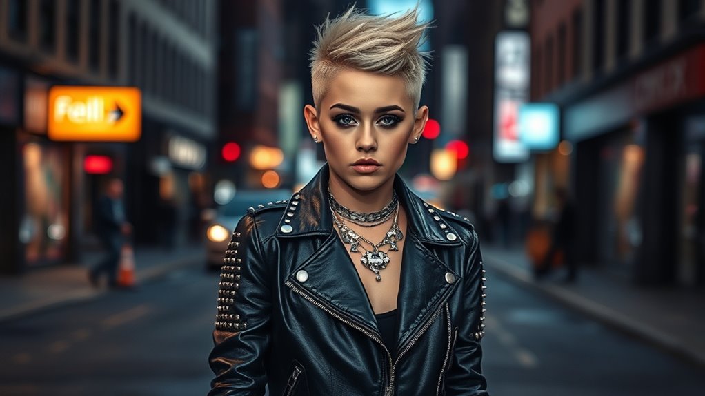 bold rebellious fashion transformation