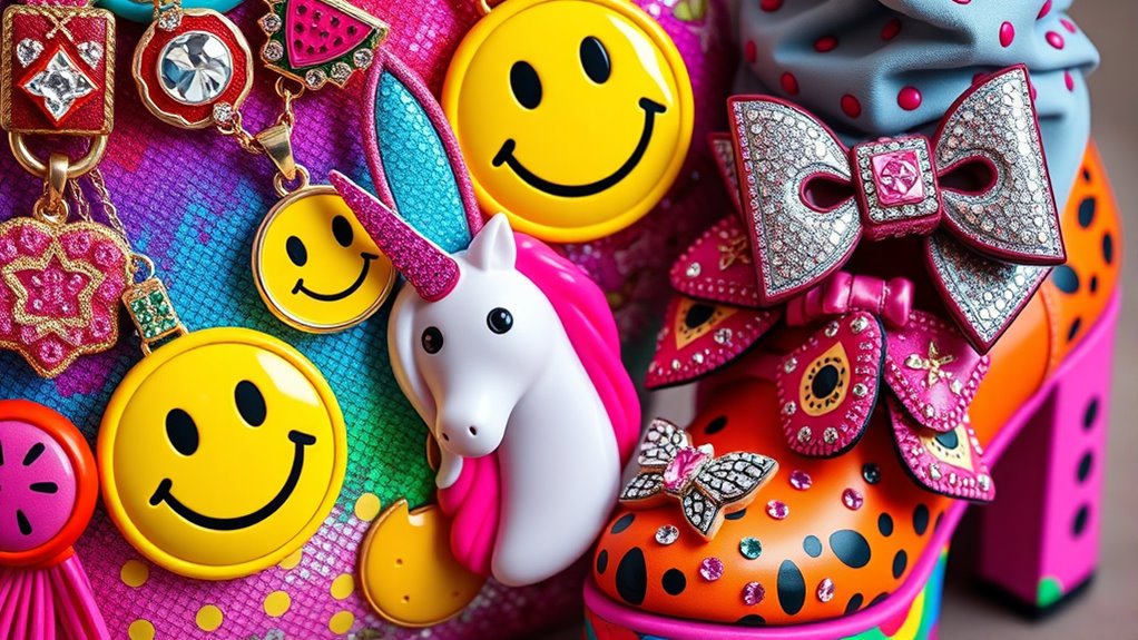 colorful whimsical accessory styling