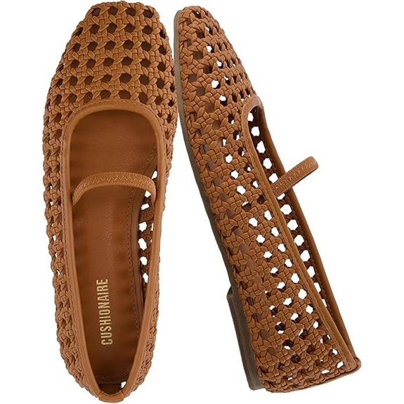 CUSHIONAIRE Weavy Woven Ballet Flats for Women