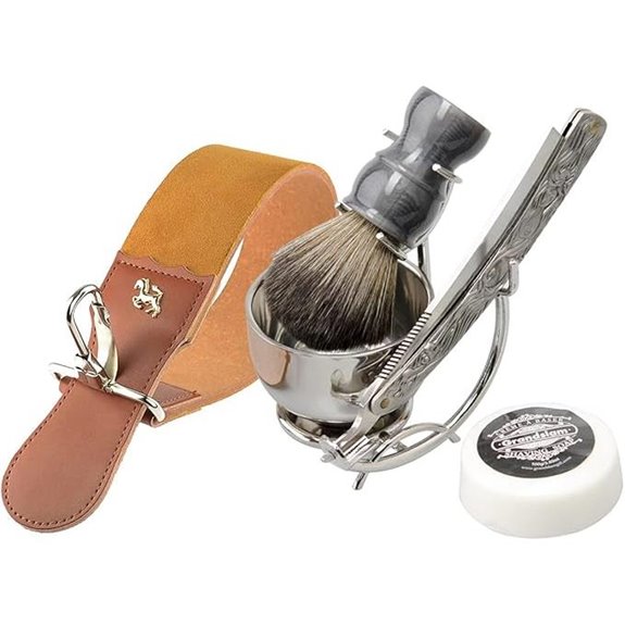 Grandslam Shaving Kit with Razor Brush and Stand