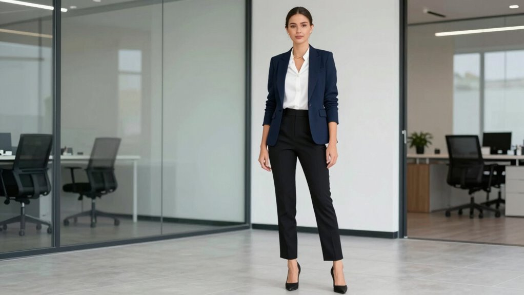 confident professional elegant attire