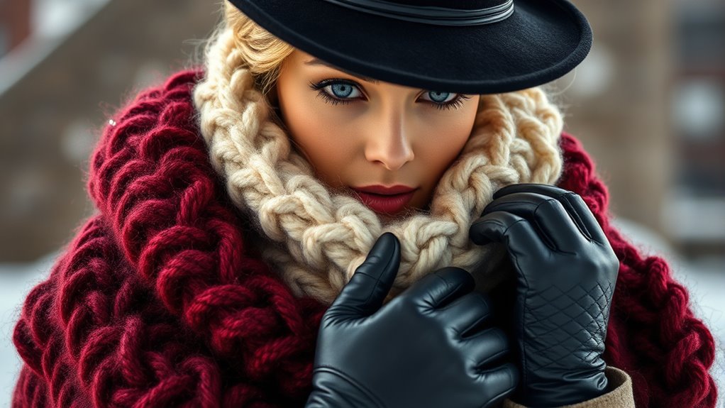 cozy sculptural winter accessories