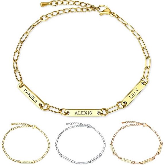 Anavia Personalized Engraved Chain Bracelet Gift