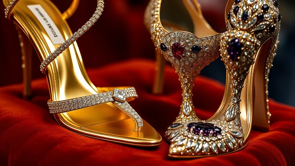 diamond encrusted luxury footwear