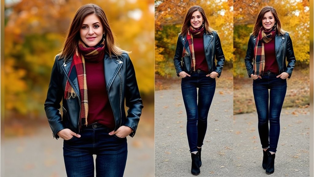 edgy layered winter outfits