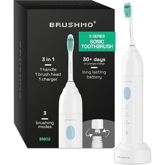 Brushmo e-Series Sonic Electric Toothbrush for Adults