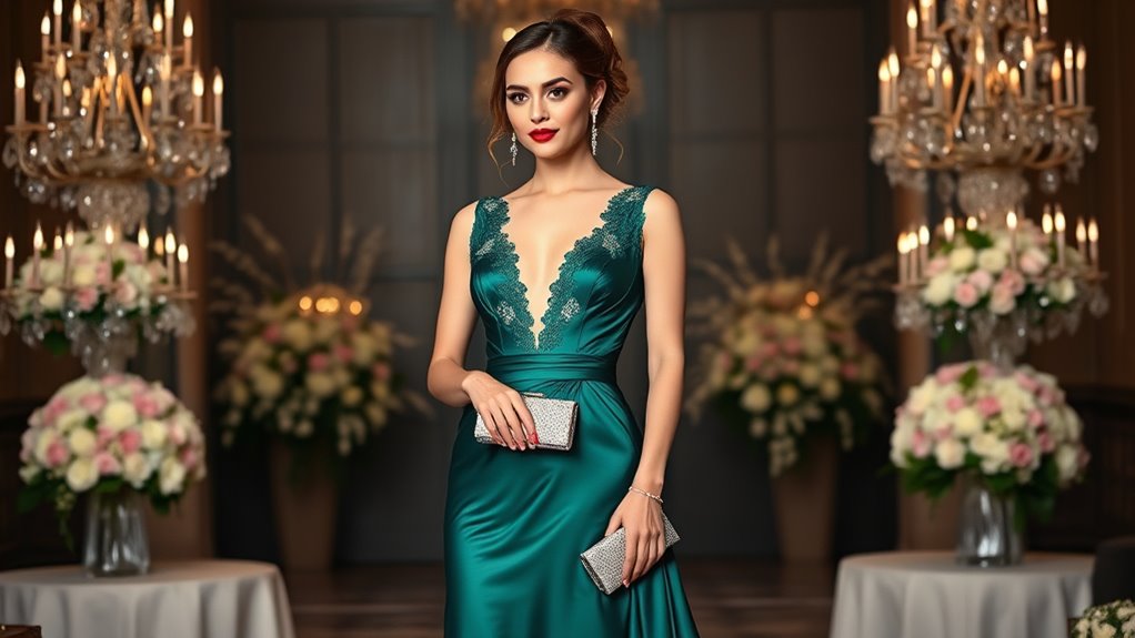 elegant black tie wedding attire