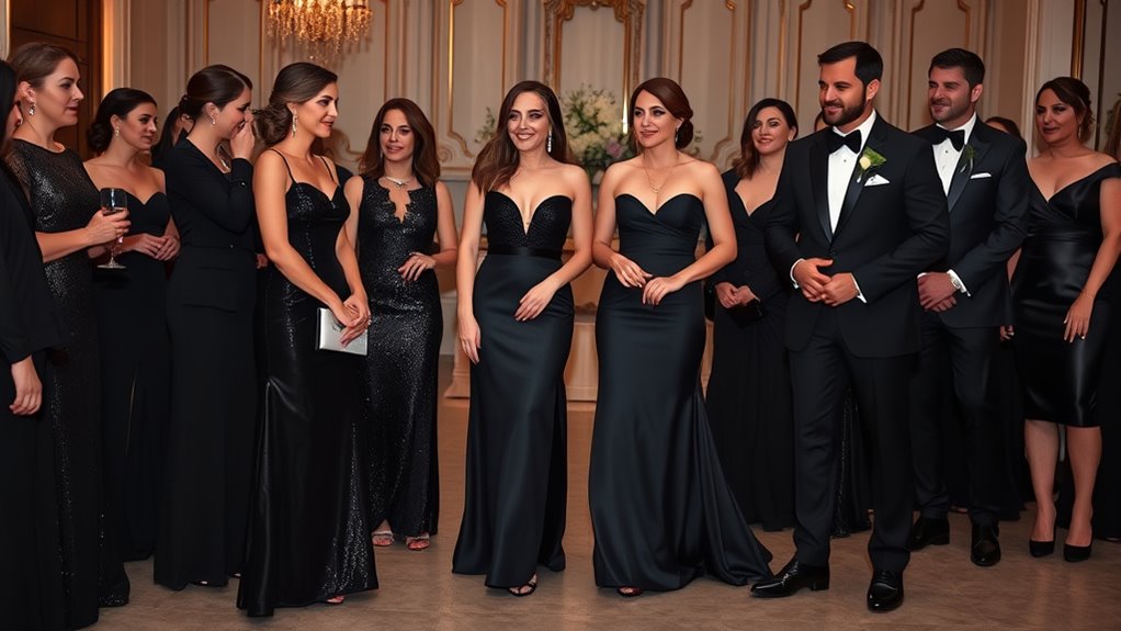 elegant dark colored luxurious accessories