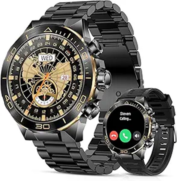 Luxury Men's Smartwatch with Call Heart Rate Blood Oxygen
