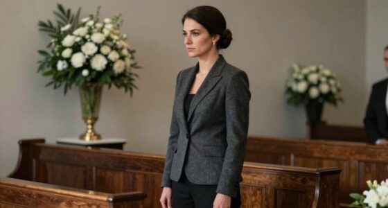 elegant muted funeral attire