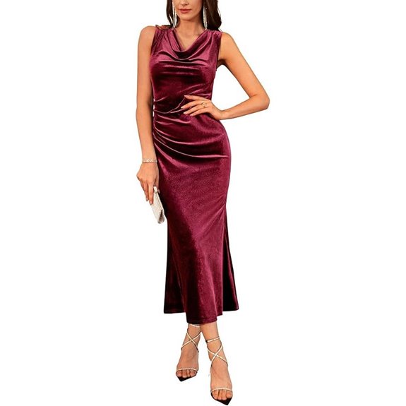 Grace Karin Velvet Wedding Guest Dress