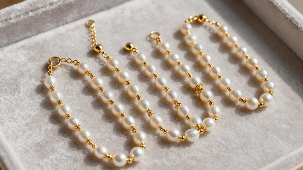 elegant wedding pearl bracelets