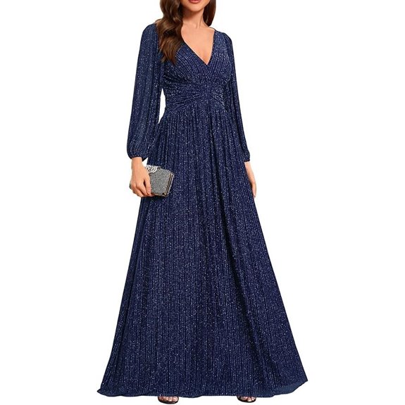 Ever-Pretty Women's Long Glitter Wedding Guest Dress