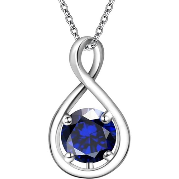 Infinity Birthstone Necklace for Women