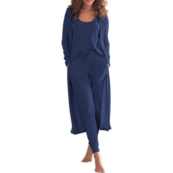 Eurivicy Women's Waffle Knit Lounge Set (3-Piece)