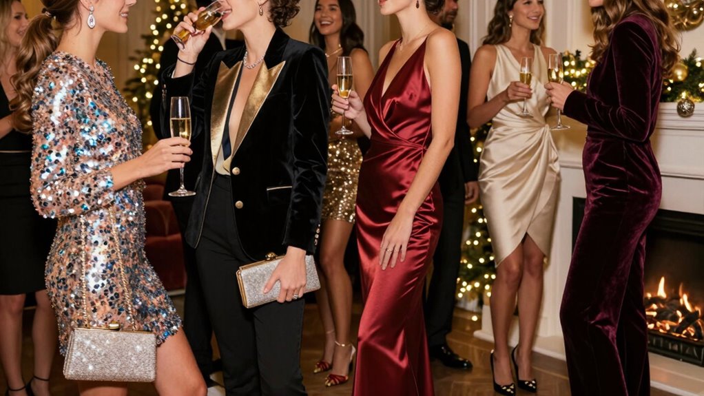 festive party glam outfits