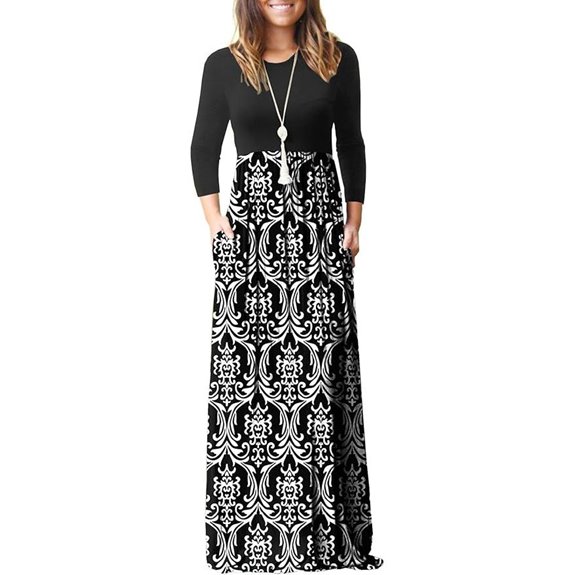 GRECERELLE Women’s Long Sleeve Floral Maxi Dress