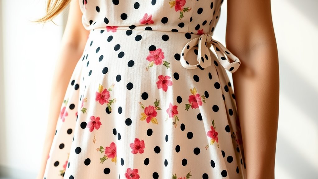 floral polka dot charm