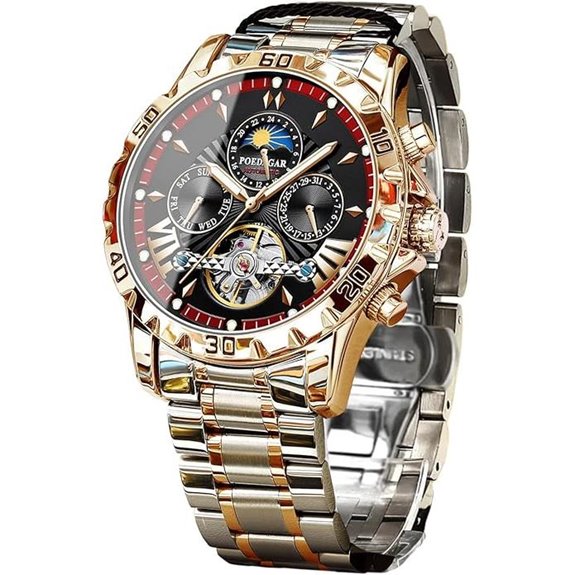 FORSINING Men's Mechanical Moon Phase Tourbillon Watch