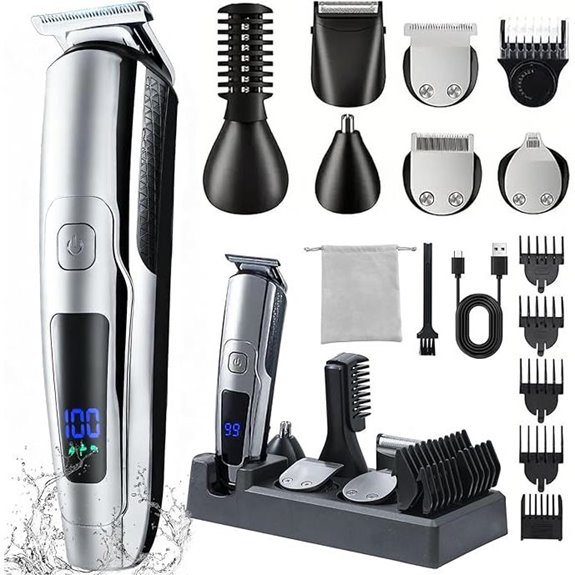 14-in-1 Waterproof Men's Beard & Hair Trimmer Kit