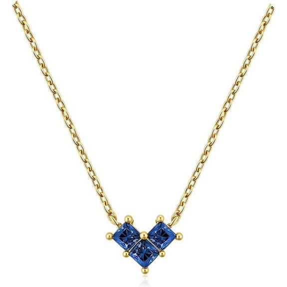Turandoss 14K Gold Plated Birthstone Necklace for Girls