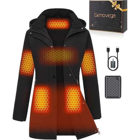 Graphene Women Heated Jacket 12V Fast Charge 18400mAh Large Capacity