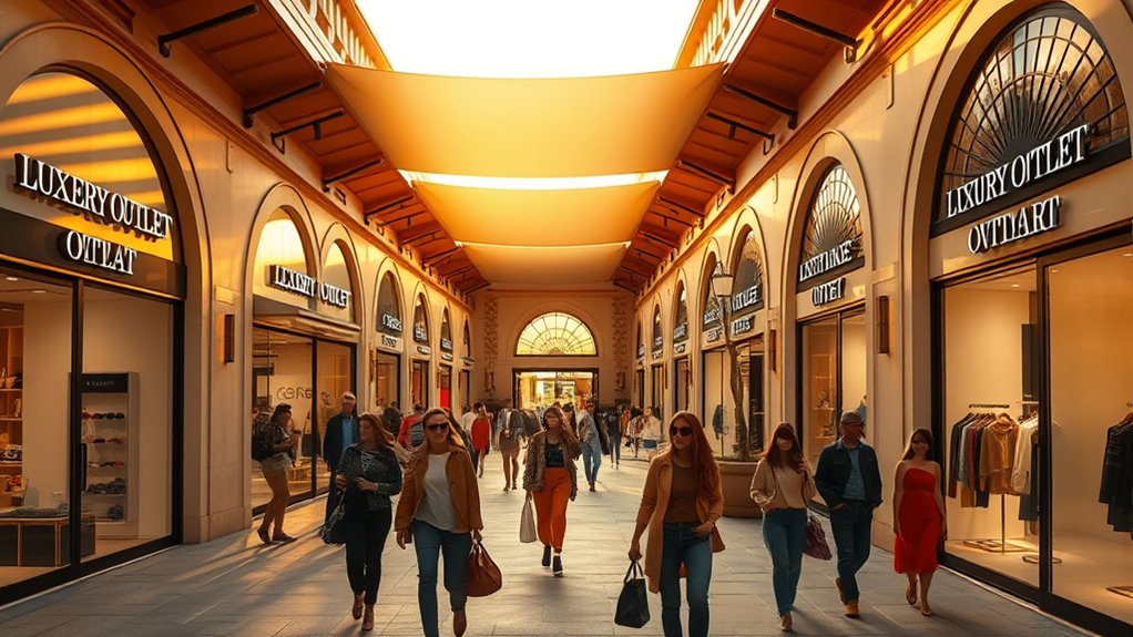 hectic crowded bargain shopping