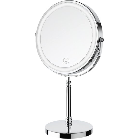 Lighted Rechargeable Double-Sided Makeup Mirror with Lights