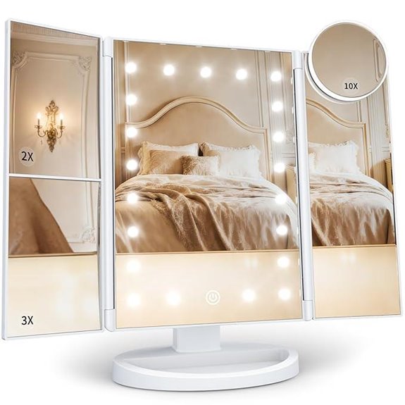 HUONUL Lighted Makeup Mirror with Magnification