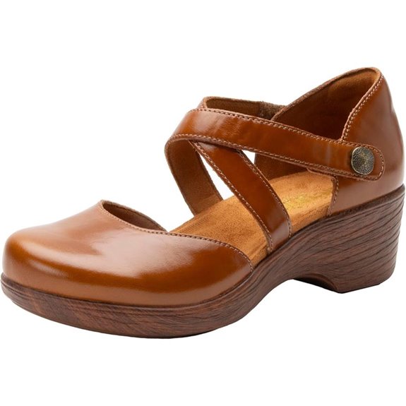 Alegria Women's Savina Leather Wedge Shoes