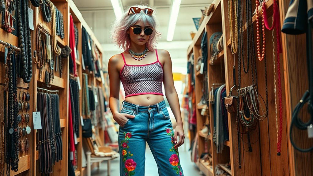 layered y2k glam accessories