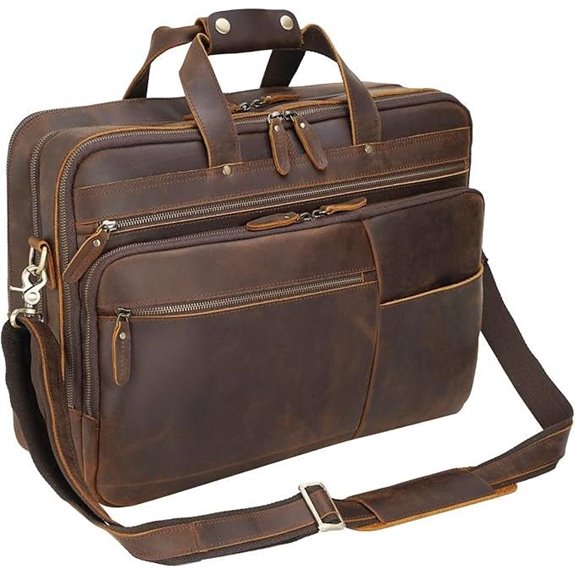 Polare XL Leather Briefcase for Men and Laptops