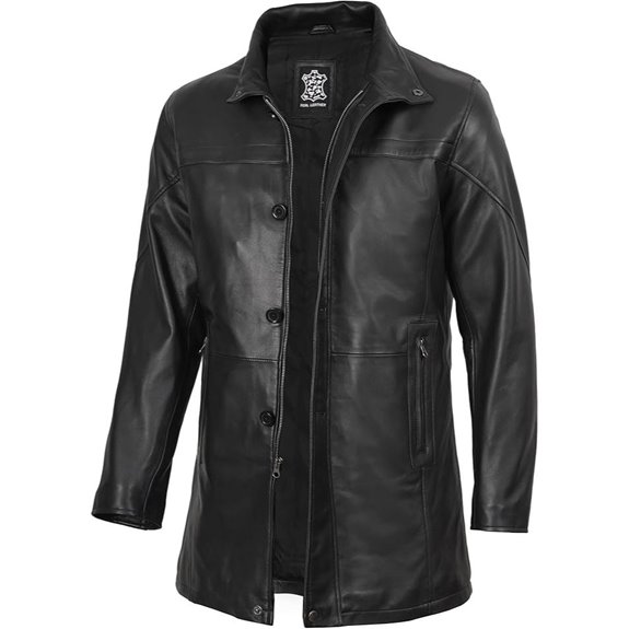 fjackets Leather Men’s Car Coats in Brown & Black