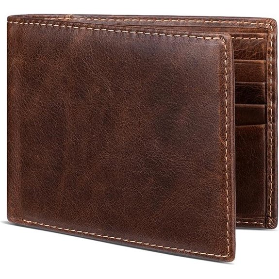 Genuine Leather Bifold RFID Wallet for Men