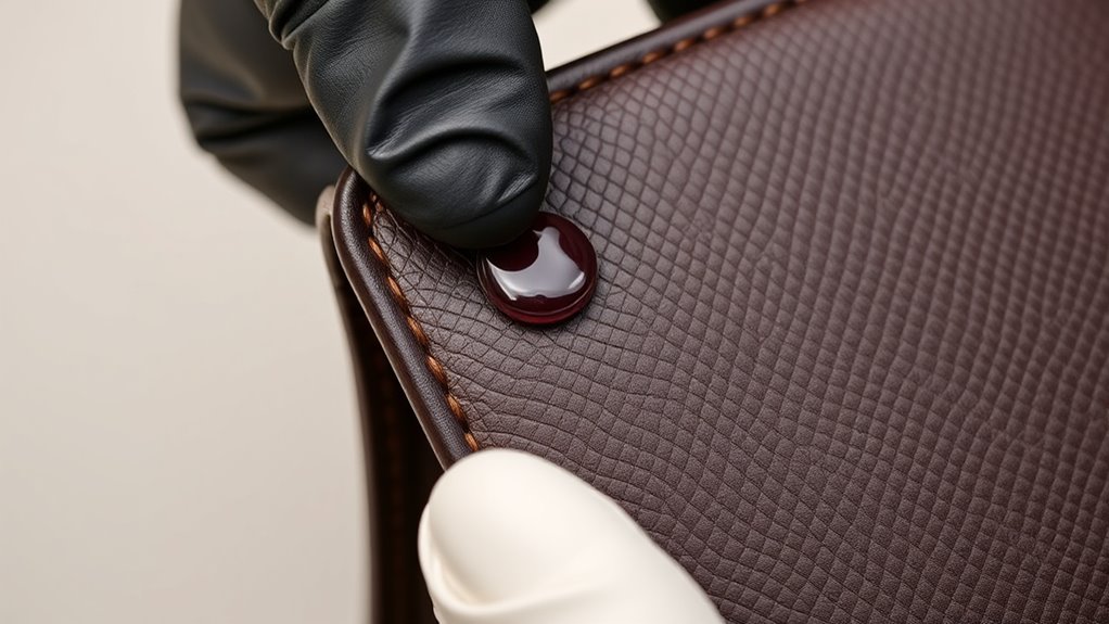 leather smell and burn tests