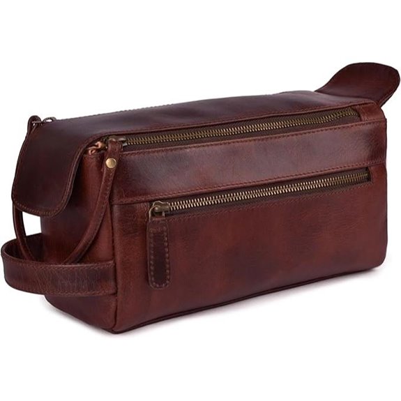 Leather Village Water-Resistant Travel Toiletry Bag