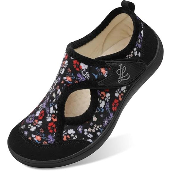 LeIsfIt Women's Adjustable Diabetic Edema House Slippers