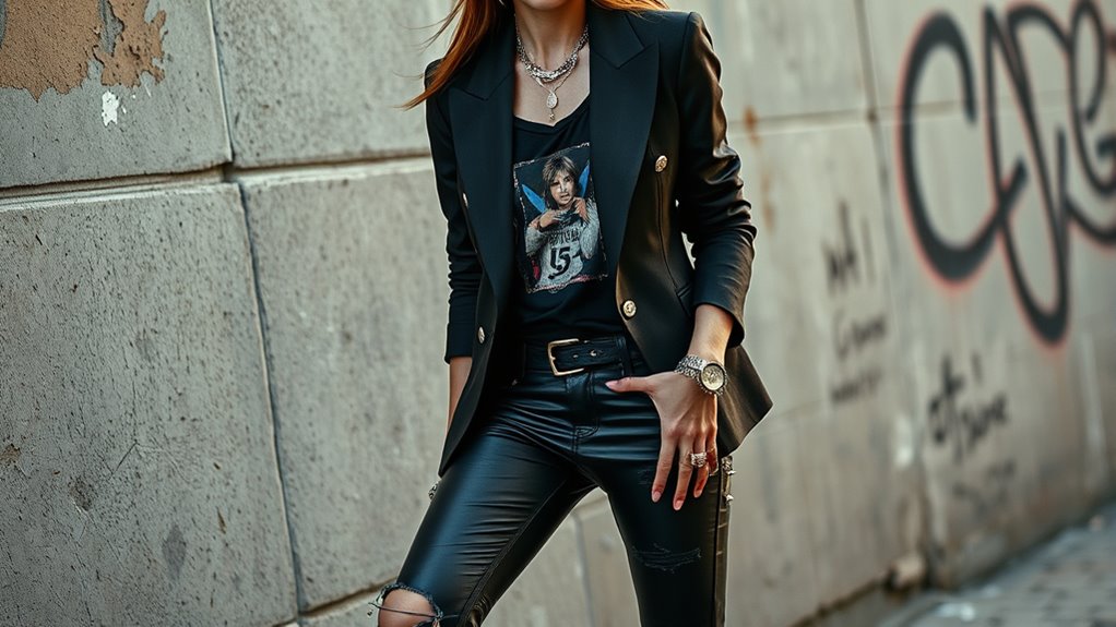 luxe fabrics elevate edgy style