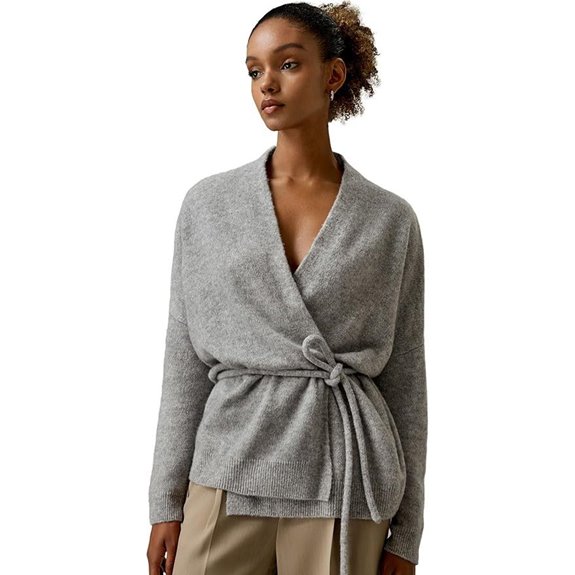 LilySilk Cashmere Silk Lounge Wrap Cardigan for Women