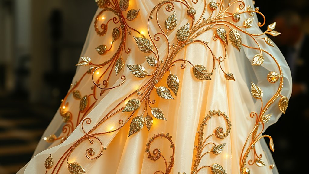 luxurious decorative metallic accents