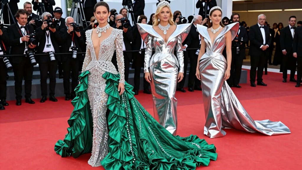 luxurious red carpet fashion