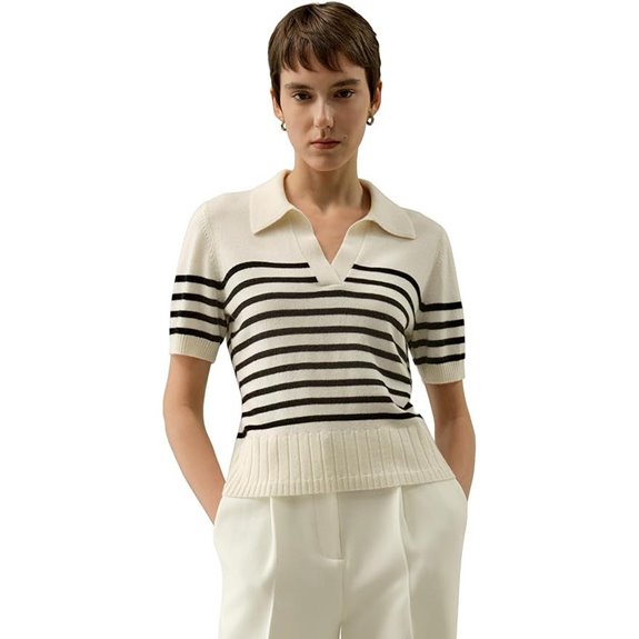 LilySilk Cashmere Polo Sweater for Women